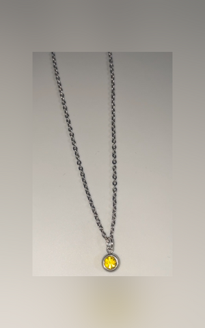 Yellow Birthstone Necklace