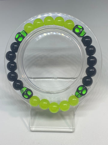 Neon Green Skull Bracelet