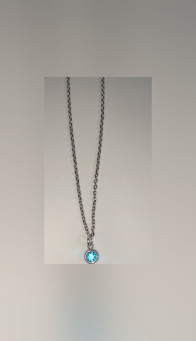 Blue Birthstone Necklace