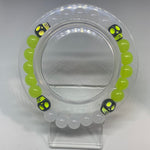 Neon yellow skull bracelet