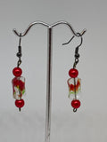 Fire beaded earrings
