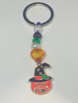 pumpkin with hat keychain