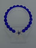 Dark blue evil eye starfish bracelet