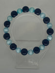 Black and light blue bracelet