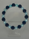 Black and light blue bracelet