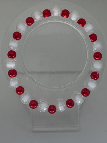 White and red bracelet