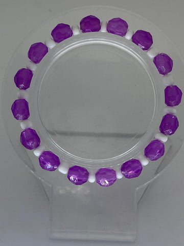 Purple and white bracelet