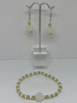 White and gold jewelry set