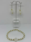 White and gold jewelry set