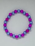 Pink and blue shiny beads