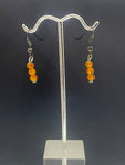 Orange and Black stripes earrings