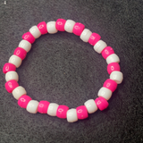 Pink and white bracelet