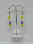 Purple and yellow earrings