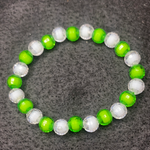 Green and white bracelet