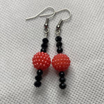 Orange and black earrings 