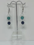 Blue green earrings