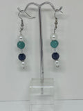 Blue green earrings