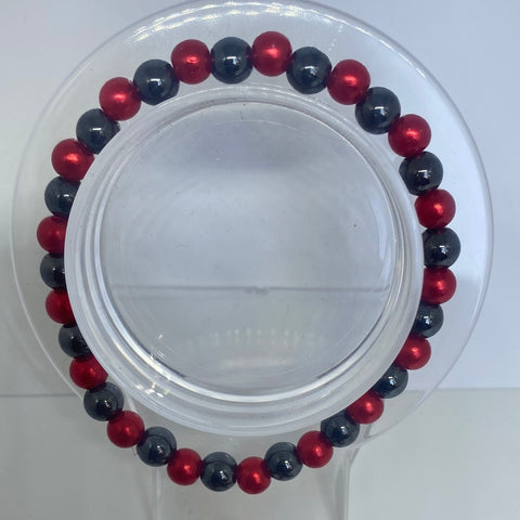 Black and red bracelet