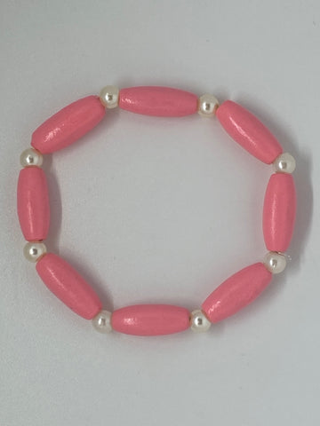 Pink with pearl bracelet