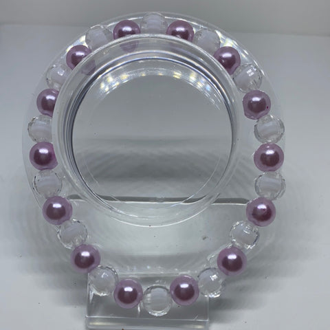 Purple and clear bracelet