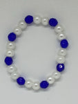 Pulsera de perlas azul real