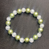 Green and white bracelet