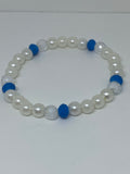 White and blue bracelet