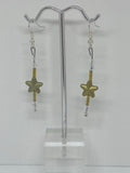 Clear star earrings