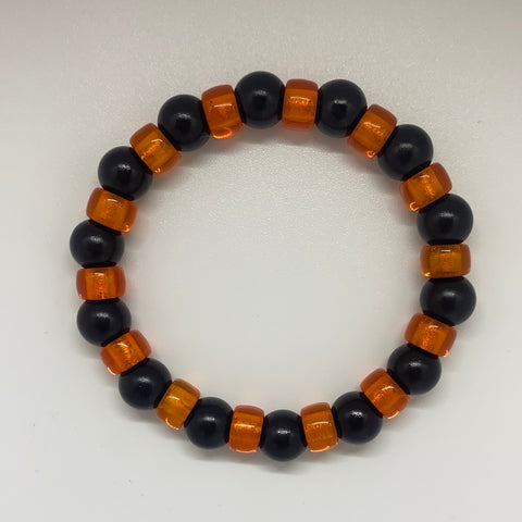 Orange and black bracelet