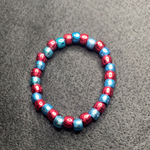 Red and blue bracelet