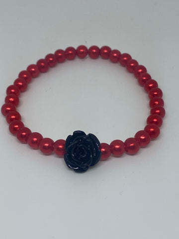 Black rose bracelet