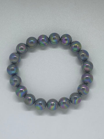 Gray solid bead bracelet