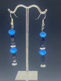 Blue and Black Earrings