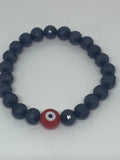 Black bracelet with evil eye 