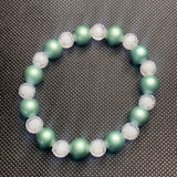 blue green and white bracelet