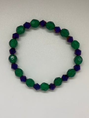 Purple and green beads