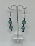 Black and blue green earrings