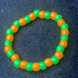 Orange and green bracelet