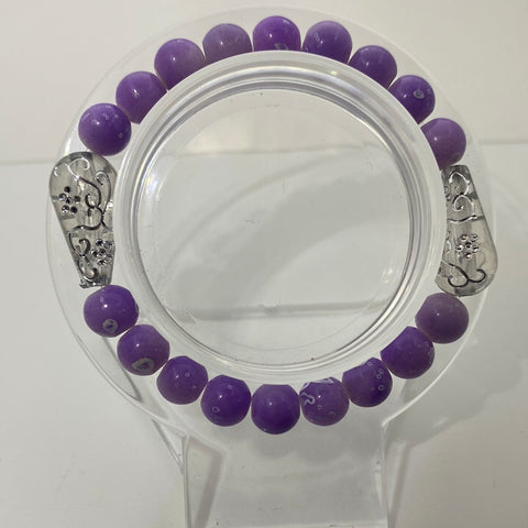 Purple with sliver bracelet