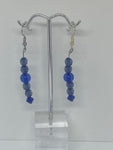 Blue dangling earrings