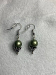 Dark green earrings