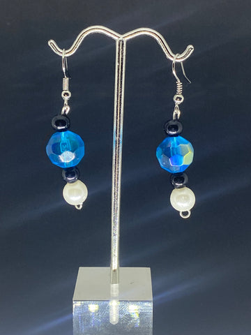 Blue Black Earrings