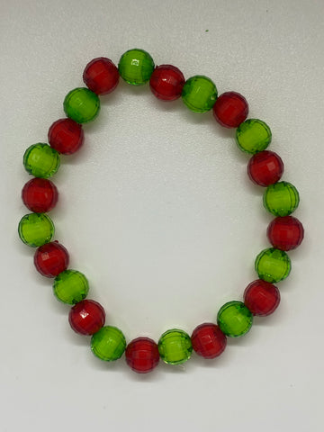 Green and red shiny beads Bracelet