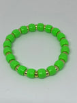 Green beads with gold Bracelet