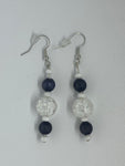 Black and clear earrings