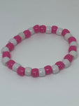 Pink and white bracelet