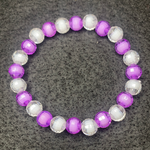 Purple and white bracelet