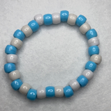 Baby blue and white bracelet