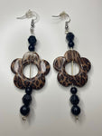 Cheetah flower earrings 