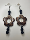 Cheetah flower earrings 